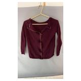 Burgundy Suzy Shier lightweight cardigan,