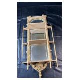 Decorative three-tier wall-mounted shelf