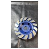 Diamond grinding cup wheel in protective plastic