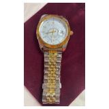 Two-tone wristwatch marked Rolex Sky-Dweller with