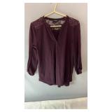 Deep plum Eclipse long-sleeve top, size Medium,