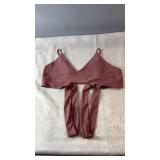 Mauve halter-style top, possibly size