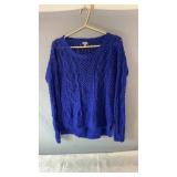 Bright blue Kismet long sleeve sweater in size