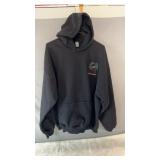 Black Gildan pullover hoodie with Corner Pocket