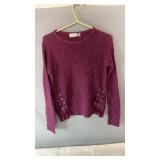 Purple knit long-sleeve sweater by The Childrenï¿½s