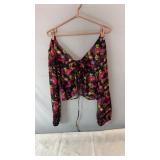 No Boundaries black top with bright multicolour