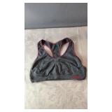 Gray XOXO sports bra, possibly size Medium to