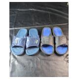 Menï¿½s Slide Sandals, Size 11ï¿½Two pairs of menï¿½s