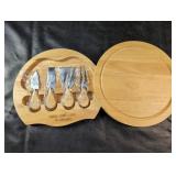Wooden Cheese Board with Stainless Steel