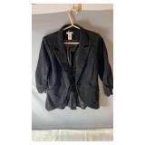 Black ESLEY blazer, size medium, featuring