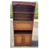 Tropical-style display cabinet featuring faux