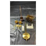 Mechanical clock movement with pendulum, gears,