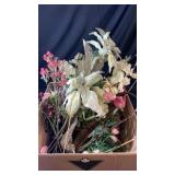 Large collection of faux flowers, greenery and