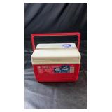Coleman Take 6 red and white 5-quart cooler with