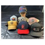 Collection of seven caps featuring Red Bull