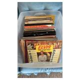 Collection of vinyl records featuring Elvis