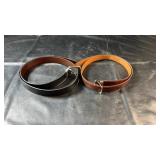 Two menï¿½s belts, including a black Relic belt