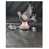 Decorative Glass Bird FigurinesLarge clear