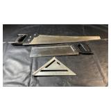 Two hand saws in different sizes along with a