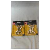 Two packages of Bulldog Hardware nickel-plated