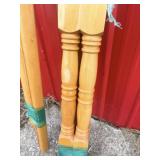 Solid wood posts and railing with decorative