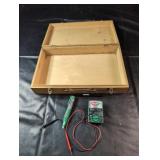 Battery Testers & Wooden BoxTwo battery testers