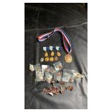 Collection of medals, award pieces and numerous