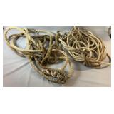 Two heavy-duty ropes in different thicknesses,