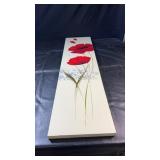 Tall rectangular canvas wall art featuring bold