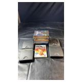 Collection of DVDs with a variety of movies and