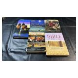 Five illustrated books covering biblical history,