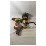 Cordless power tool group featuring two DeWalt