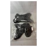 Two black dog harnesses, both size extra large,