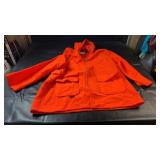 Bright orange Thermal King fleece jacket, size