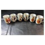 Set of six 1980 Norman Rockwell ï¿½Grand Palsï¿½ mugs
