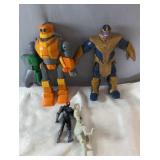 Collection of character toys featuring a large