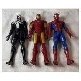 Three large Marvel character action figures