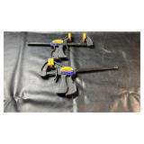 Pair of Quick-Grip mini bar clamps with