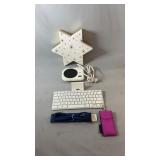 Mixed electronics and accessories featuring a