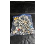 Ziplock bag of mixed building block pieces in