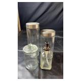 Four-piece glass kitchen storage collection with