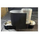 Combination pet feeding station with separate