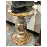 Onyx  pedestal - brown veins