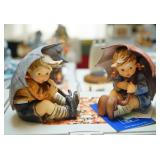 2 Goebl Hummel figures "Umbrella boy & girl"