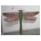 Vintage Painted metal Dragonfly