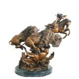 Elie Hazak "Buffalo Hunt" bronze  4/30