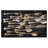 Assorted sterling fish forks, spoons, (1 Tiffany)