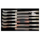 Antique Mother of Pearl Set of Fish Knives