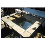 5 pc Patio glass top table & 4 chairs