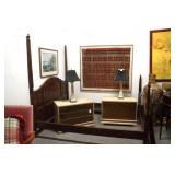 Four Poster Queen size bed w rails